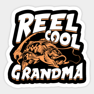 Reel Cool Grandma Fishing Grandmom Gift Sticker